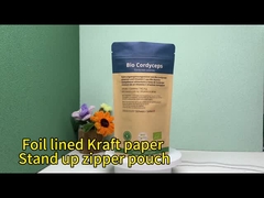 Kraft kağıdı zıpkınlı ayağa kalkan poşet