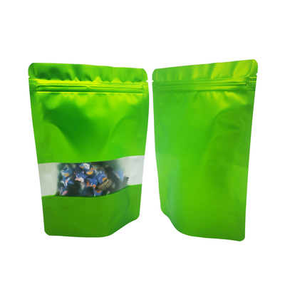 satın al Taze Yeşil Tasarım Folyo Liner Kokusuz Mat Yüzey Pencere Çantaları Gıda Depolama için Tekrardan Kullanılabilir Ziplock Torbaları online manufacture
