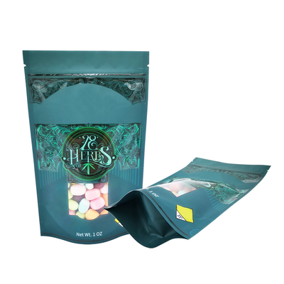 satın al 1 OZ Mat Spot UV Baskı Çantaları Yeniden Kilitlenebilir Ziplock ve Pencereyle Ot, Ot, Şeker Paketleri İçin online manufacture