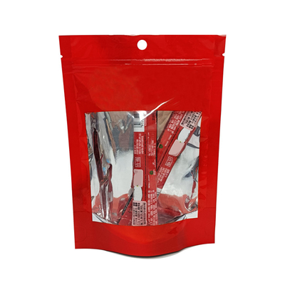 satın al Parlak Kırmızı Yeniden Kapanabilir Ziplock Özel Baskılı Kahve Torbası online manufacture