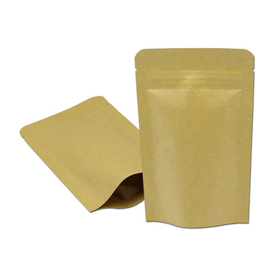 satın al Özel Işık Dayanıklı Alüminyum Folyo Laminasyonlu Kahverengi Kraft Kağıdı Çay Yaprakları Kahve Fasulyesi Gıda Paketleri için Ayağa Kalk Çantalar online manufacture