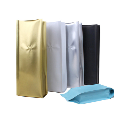 satın al Tekrar kullanılabilir nemden korunur Yan Gusset Kahve Torbaları Valve ve Tin Tie Kapalı Paketler online manufacture