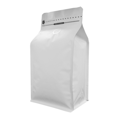 satın al Alüminyum folyo kaplama Mat Beyaz 8 oz Kahve poşetleri Valve Square Alt Zipper Çekme Teyp online manufacture