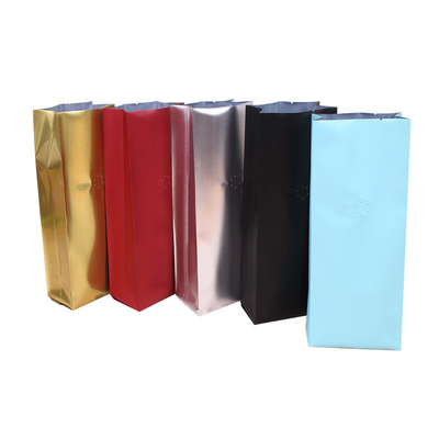 satın al Sıcaklık Kaplanabilir Alüminyum Folyo Liner Side Gusset Katlanmış Düz Alt Kahve Torbaları Kahve Biberleri Çay Yaprakları Paketi İçin Valfi online manufacture
