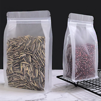 satın al Atıştırmalıklar Kuru gıda Mat Açık Düz Alt Yapışkan Fermuarlı Çanta MOPP/PET/PE online manufacture