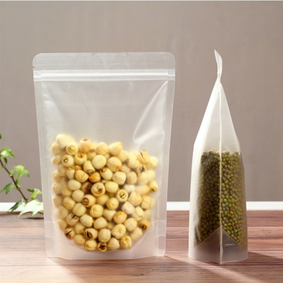 satın al 5.9 x 8.66 Inch Heat Seal Mat Clear Stand Up Pouch Bags with Reclosable Ziplock for Candy, Cookie Snack Food Packaging (Şeker, kurabiye ve atıştırmalık yiyecek ambalajı için tekrar kapanan fermuarlı ayağa kalkan torbalar) online manufacture
