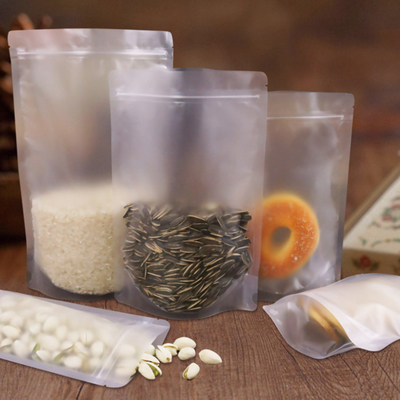 satın al 3.9 x 5.9 Inch Heat Seal Mat Clear Stand Up Pouch Bags for Food, Beans, Snacks Packaging online manufacture