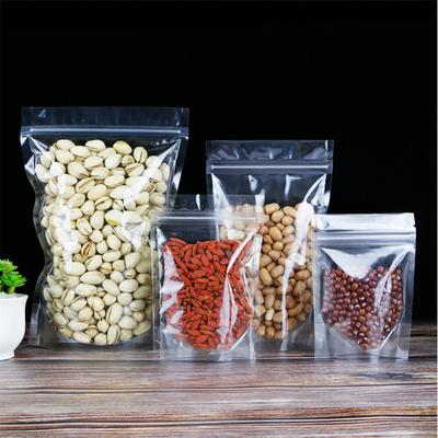 satın al 4x6 inç Nemden Koruma Plastik Şeffaf Açık Duracak Çanta Zipper ile Kuru Meyve, Şeker, Kurabiye Gıda Paketleri için online manufacture