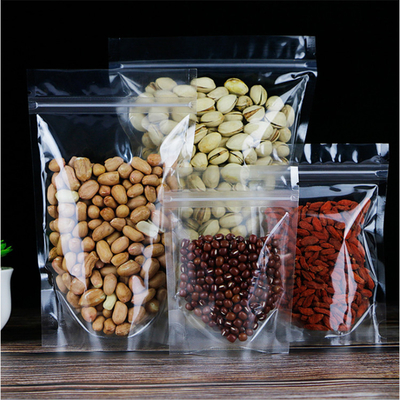 satın al Plastik yeniden kilitlenebilir, açık, kıvrımlı, fermuarlı ve yırtıcı çentikli, şeker, atıştırmalık, kuru meyve, gıda ambalajı için. online manufacture