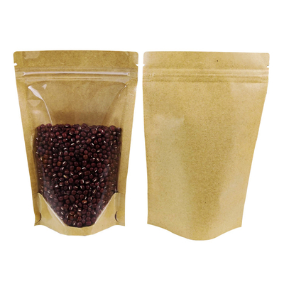 satın al Laminatlı Gusset Kahverengi Kraft Kağıt Duracak Cüppe Kapalı Cüppe Gıda Fasulyesi Paketleme online manufacture