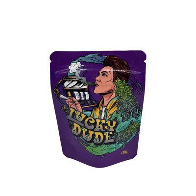 Mylar folyo ile kaplanmış çocuklara dayanıklı ayağa kalkan torbalar 3.5 g çocuk geçirmez fermuarlı ot torbaları