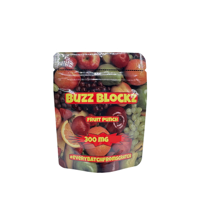 300mg Özel Tasarım Dijital Baskı Kalkan Cüzdanlar Meyve Punch Aroması Şekerli Sakızlar Paketleme