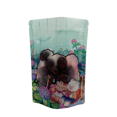 Önceden yapılmış Özel Plastik Stand Up Barrier Pockets with Clear Window and Zipper for Nuts Şekerler Kekler Gıda